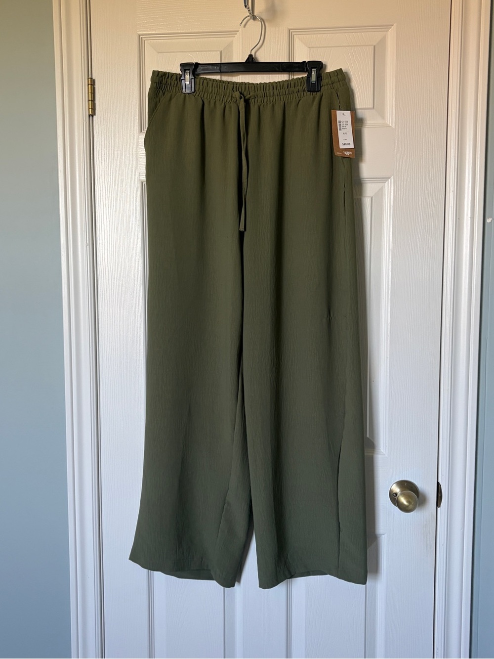 🔥🆕🔥 Style Xchange Vintage Olive Green Wide Leg Pants - XL